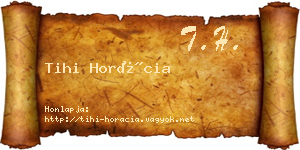Tihi Horácia névjegykártya